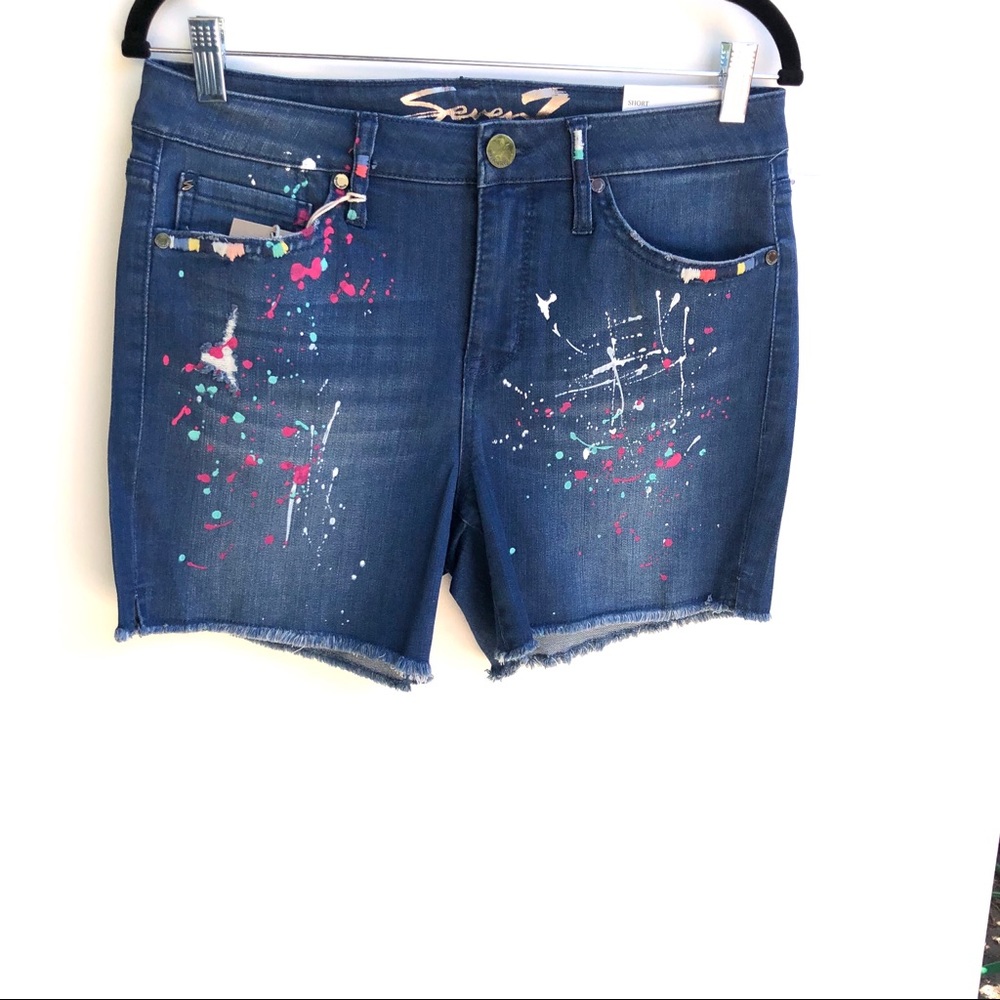 Seven7 Vintage Weekend Denim Jean Short. Blue. Size 8. Rare